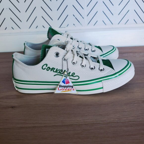 ❤️Converse Chuck Taylor All Star Retro Varsity 7 Women Shoes Green White A07142C - Picture 10 of 11